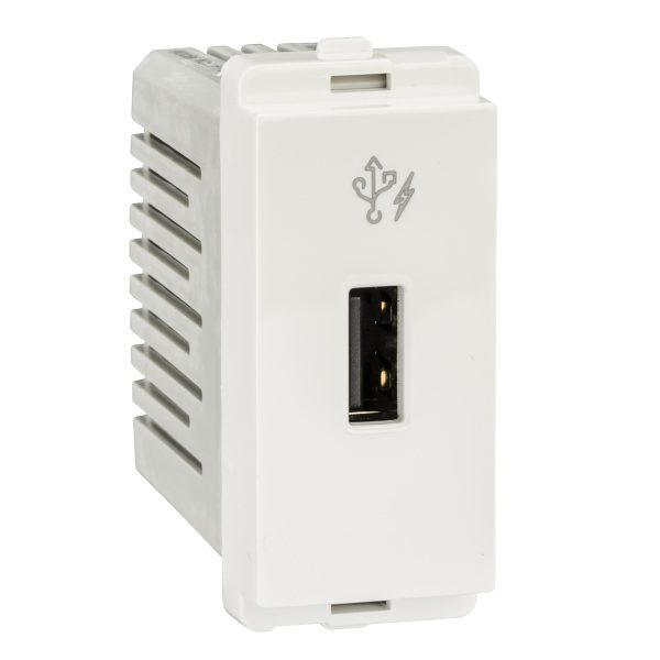P7002 USB Charger, Livia, 2.1A 5VDC port, 1 module, white Schneider Electric p7002 iop def wd 1500x1500