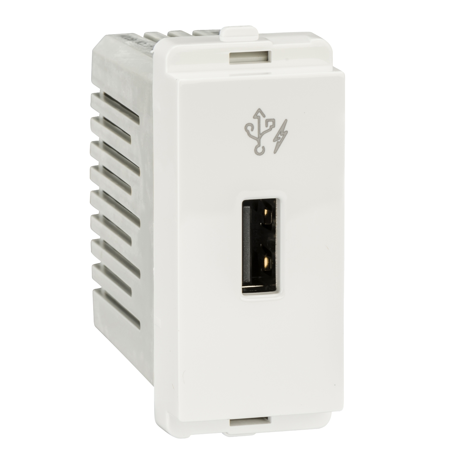 P7002_IOP-def_WD_1500x1500 P7002 USB Charger, Livia, 2.1A 5VDC port, 1 module, white Schneider Electric p7002 iop def wd 1500x1500