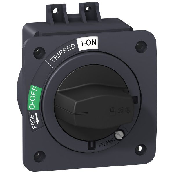 EZAROTDS direct rotary handle, EasyPact EZC100, EasyPact CVS100BS, black handle, black front plate Schneider Electric pb10186