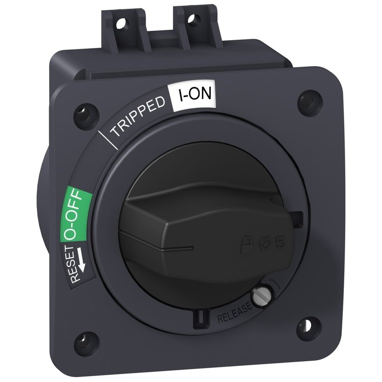 EZAROTDS direct rotary handle, EasyPact EZC100, EasyPact CVS100BS, black handle, black front plate Schneider Electric pb10186