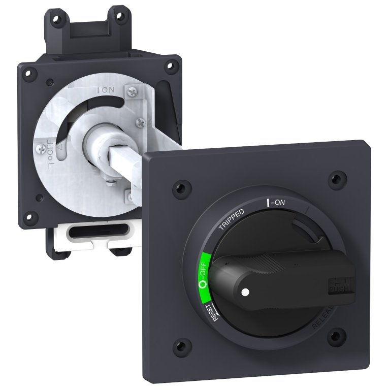 EZEROTE Rotary handle for EZC250, EZCV250 black hdl black front plate extended mtg Schneider Electric pb101882 1500x1500
