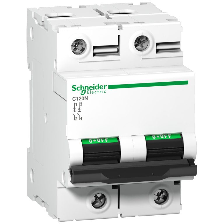 A9N18363 C120N circuit breaker 2P 125A C curve Schneider Electric pb107917 1500x1500