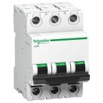 A9N3P40C miniature circuit breaker xC60 3 poles 40 A C curve Schneider Electric pb110813 1500x1500