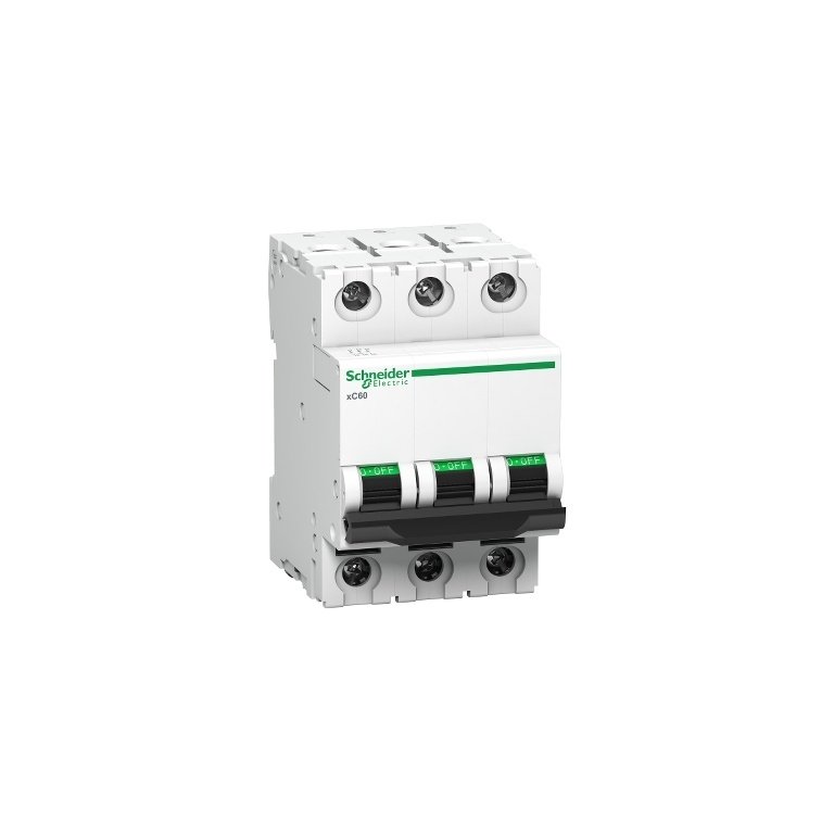 A9N3P32B miniature circuit breaker xC60 3 poles 32 A B curve Schneider Electric pb110813 web