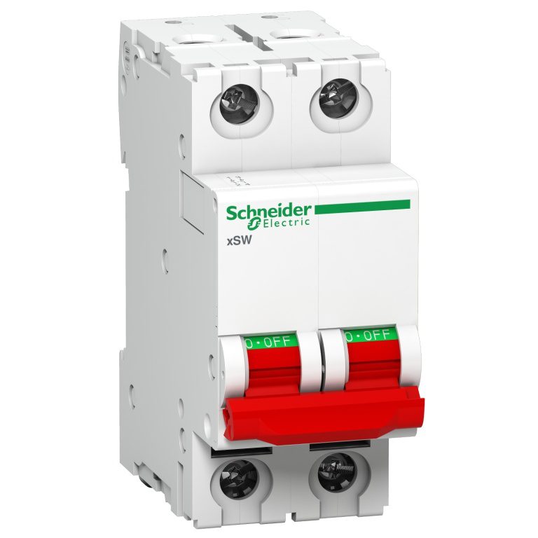 A9S2P040 Acti 9 Isolator xSW 2P 40A 1.25kA 240V AC Schneider Electric pb110824 1500x1500