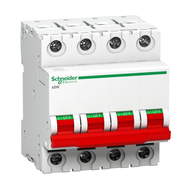 A9S4P040 Acti 9 Isolator xSW 4P 40A 1.25kA 415V AC Schneider Electric pb110827 1500x1500
