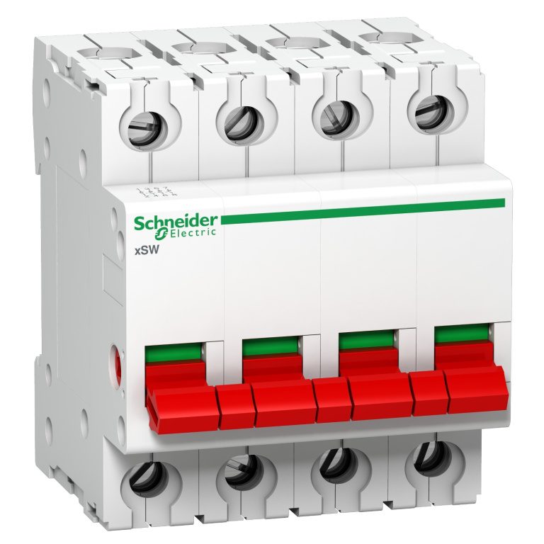 A9S4P100 Acti 9 Isolator xSW 4P 100A 2.5kA 415V AC Schneider Electric pb110828 1500x1500