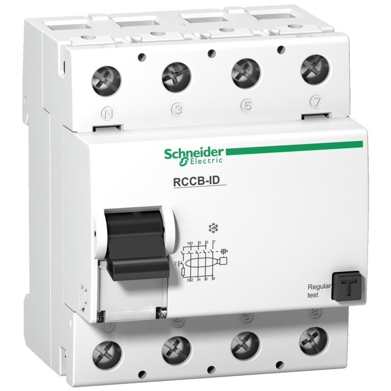 16906 residual current circuit breaker ID Fi 4 poles 125 A class AC 100mA Schneider Electric pb111263 1500x1500