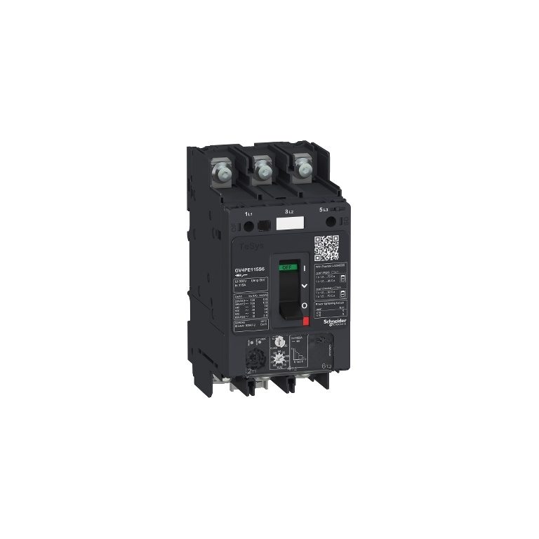 GV4PE115N6 Motor circuit breaker, TeSys GV4, 3P, 115A, Icu 50kA, thermal magnetic, lugs terminals Schneider Electric pb114915