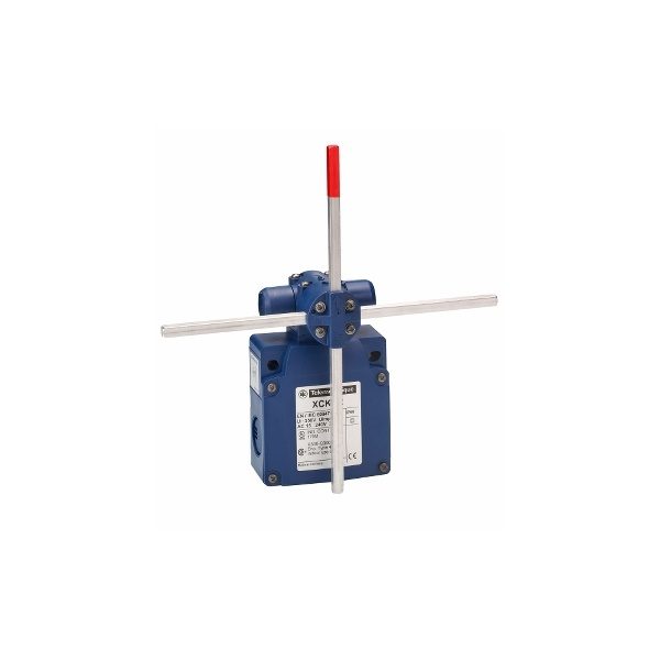 XCKVR54D1H29 Limit switch, Limit switches XC Standard, XCKVR, stay put crossed rods lever 6 mm, 2x 2 NC , slow, M20 Telemecan
