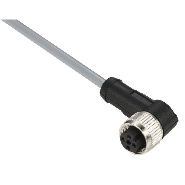 XZCPV1241L10 Pre wired connectors XZ, elbowed female, M12, 4 pins, cable PVC 10 m Telemecanique Sensors pf111910 1500x1500