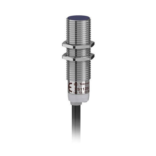 XS112B3PAL2 Inductive sensor XS1 M12, L37mm, brass, Sn4mm, 12.24VDC, cable 2 m Telemecanique Sensors pf151720 1500x1500
