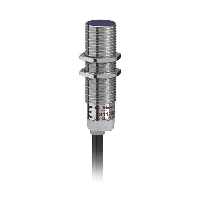 XS112B3PAL2 Inductive sensor XS1 M12, L37mm, brass, Sn4mm, 12.24VDC, cable 2 m Telemecanique Sensors pf151720 1500x1500