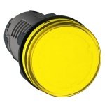 XB7EVB5LC round pilot light Ø 22- yellow integral LED- 24 V AC DC- screw clamp terminals Schneider Electric pf152403 1500x150