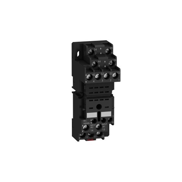 RXZE2M114 Socket, mixed contact, relay type RXM2 RXM4, screw clamp terminals, 250 V AC Schneider Electric pf153522 web