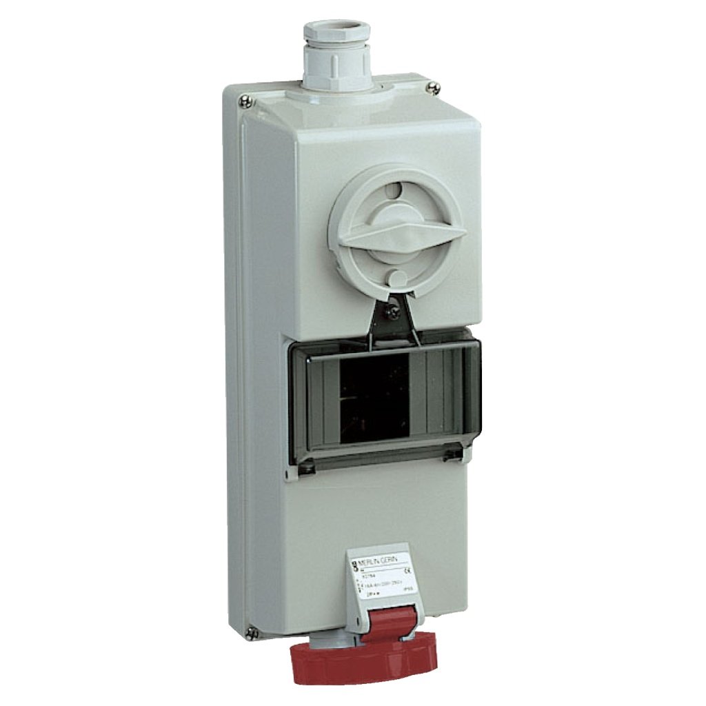 83795 Isoblock interlocked socket 32 A 3P E 380 415 V AC IP65 wall Schneider Electric pg148035 1500x1500