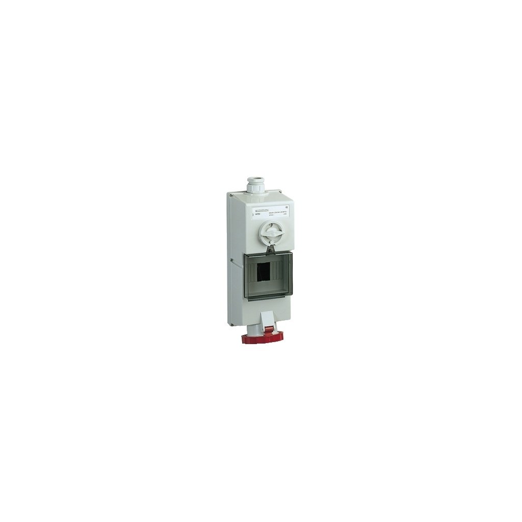 82783 Isoblock interlocked socket 63 A 3P N E 380 415 V AC IP65 wall Schneider Electric pg148043 web