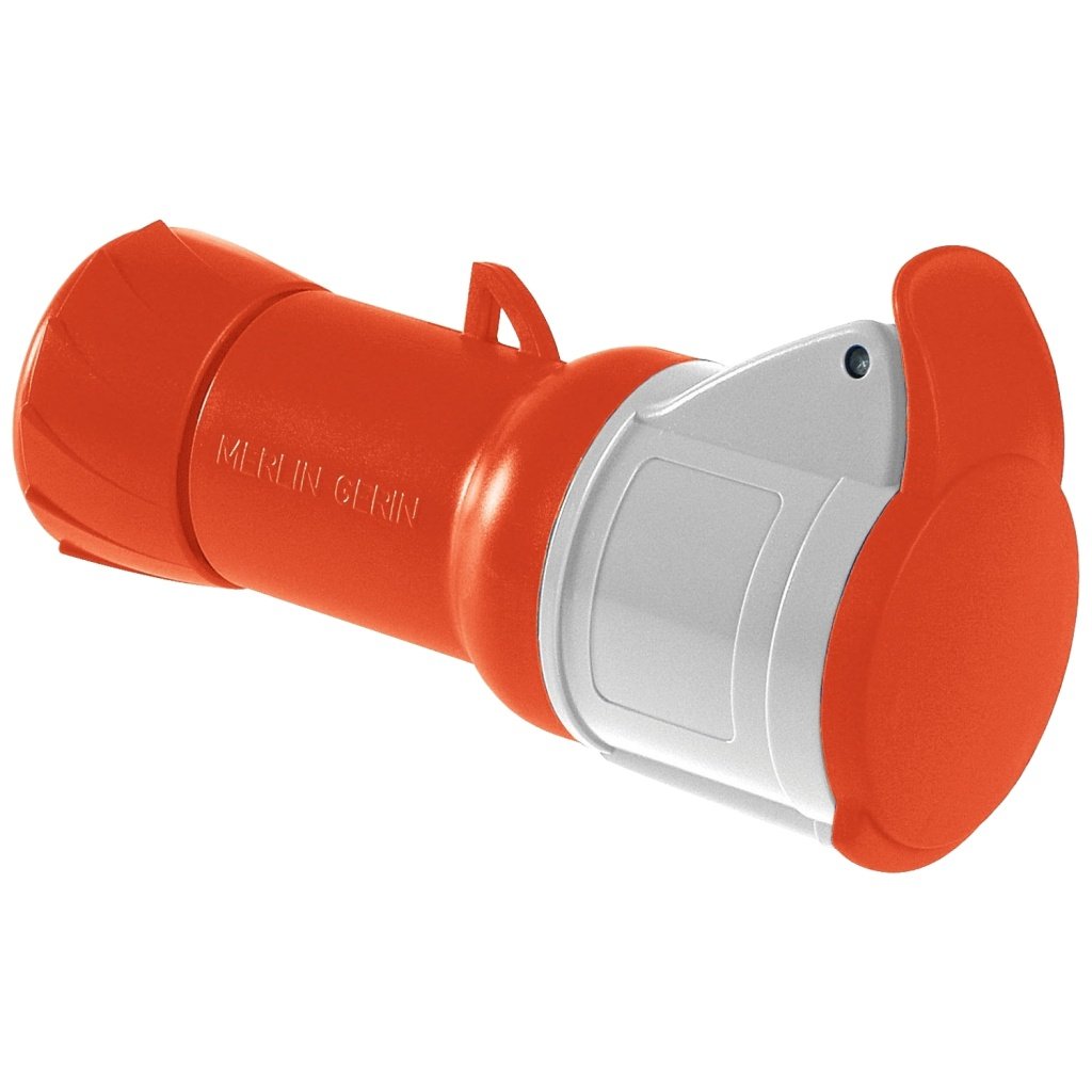 PKF16M435 PratiKa wander socket straight 16 A 3P N E 380 415 V AC IP44 Schneider Electric pg149127 1500x1500