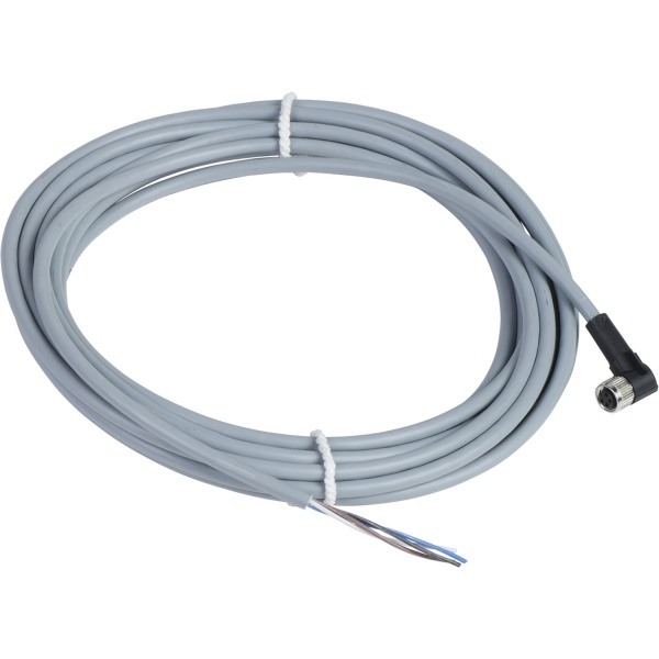 XZCPV1041L5 Pre wired connectors XZ, elbowed female, M8, 4 pins, cable PVC 5 m Telemecanique Sensors pio00006928 1500x1500