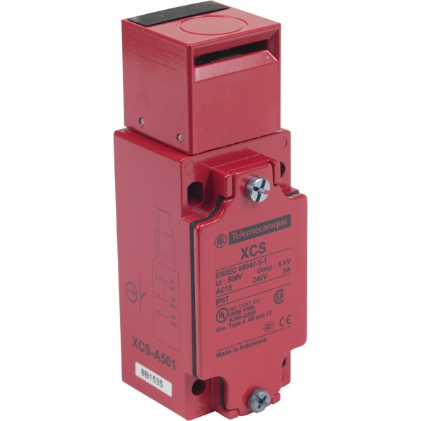 XCSA501 Safety switch, Telemecanique Safety switches XCS, metal XCSA, 1 NC 2 NO, slow break, 1 entry tapped Pg 13 Telemecaniq