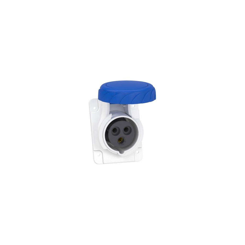 PKF16F723 PratiKa socket screw angled 16A 2P E 200 250 V AC panel Schneider Electric pkf16f723 image web