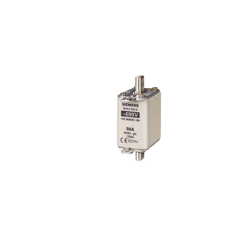 3NA38306 LV HRC fuse element, NH00, In 100 A, AC 690 V, DC 250 V, Front indicator, live grip lugs Siemens p i201 xx 04211i