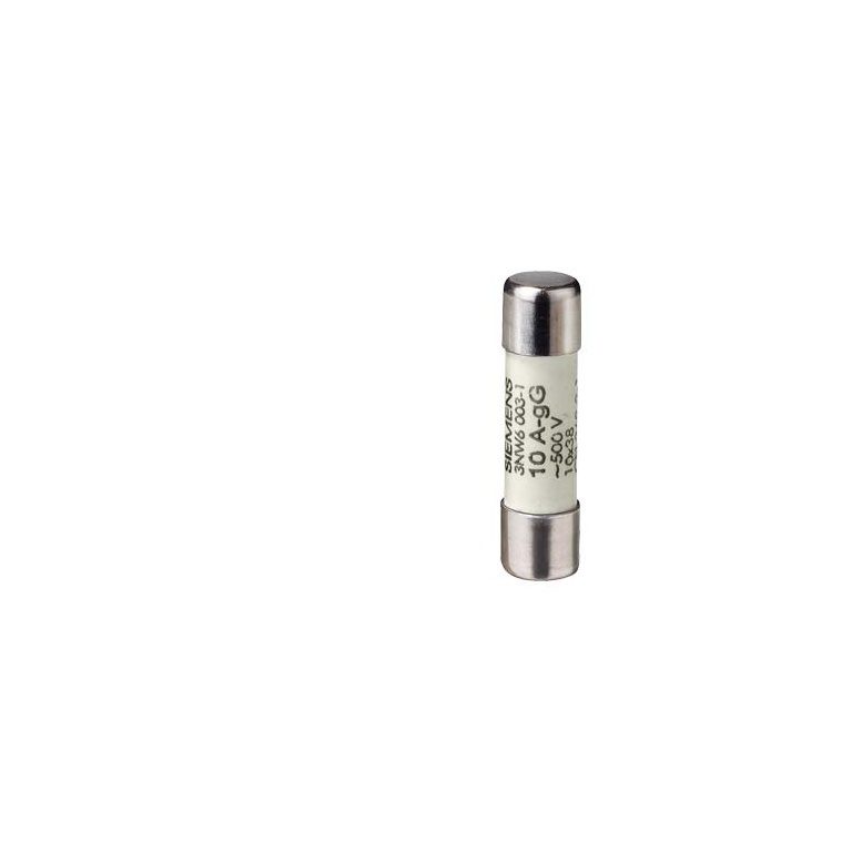 3NW60011 SENTRON, cylindrical fuse link, 10 x 38 mm, 6 A, AC 500 V Siemens p i201 xx 04410i