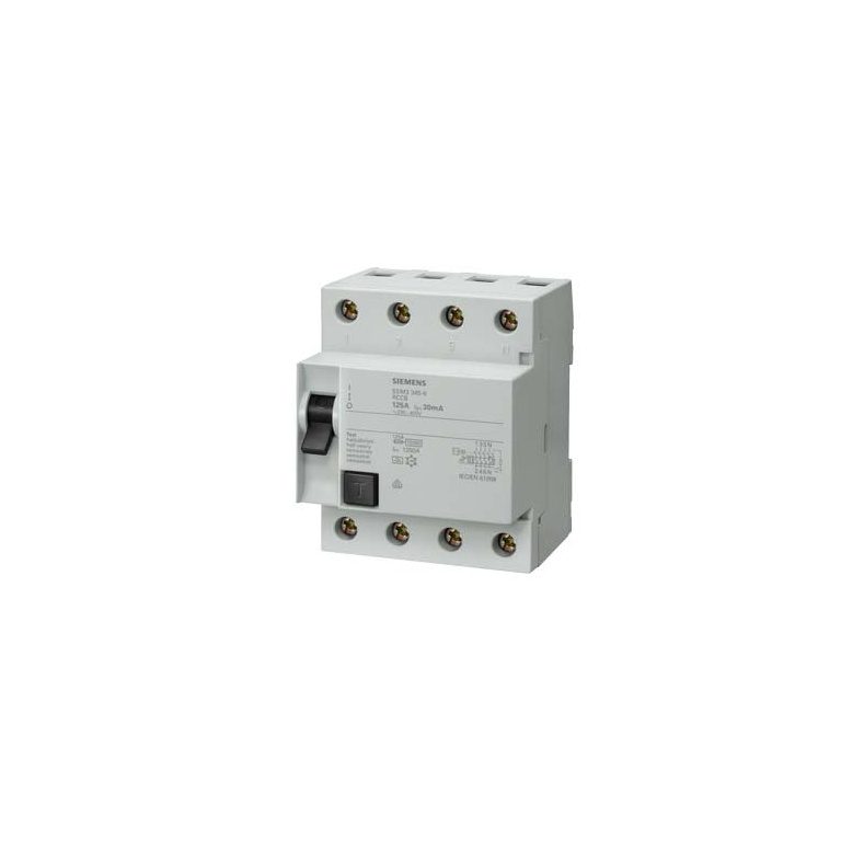 5SM37450RC Betagard RCCB 125 A, 4 Pole, 500 mA, Type AC Siemens p i201 xx 05661i