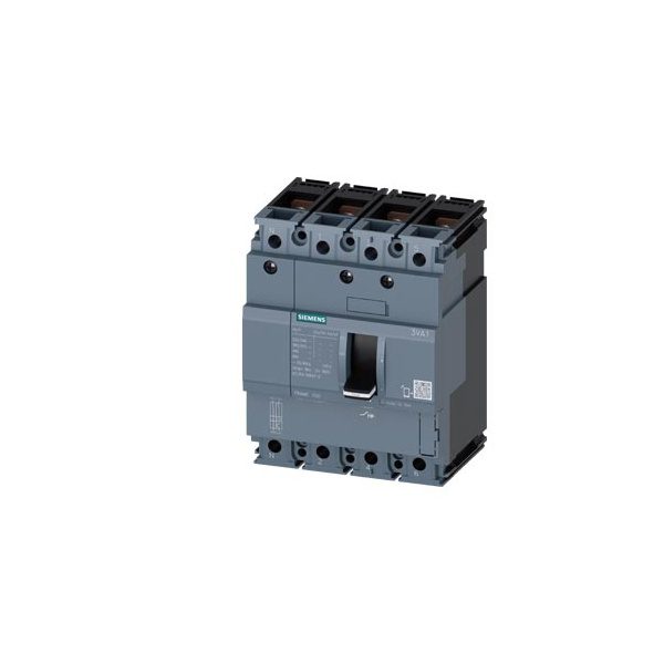 3VA1080-3ED42-0AA0 MCCB 80 A, 4 Pole, 25 kA, Fixed O L Fixed S C Settings, Thermal Magnetic Trip Unit FTFM Siemens p i202 xx