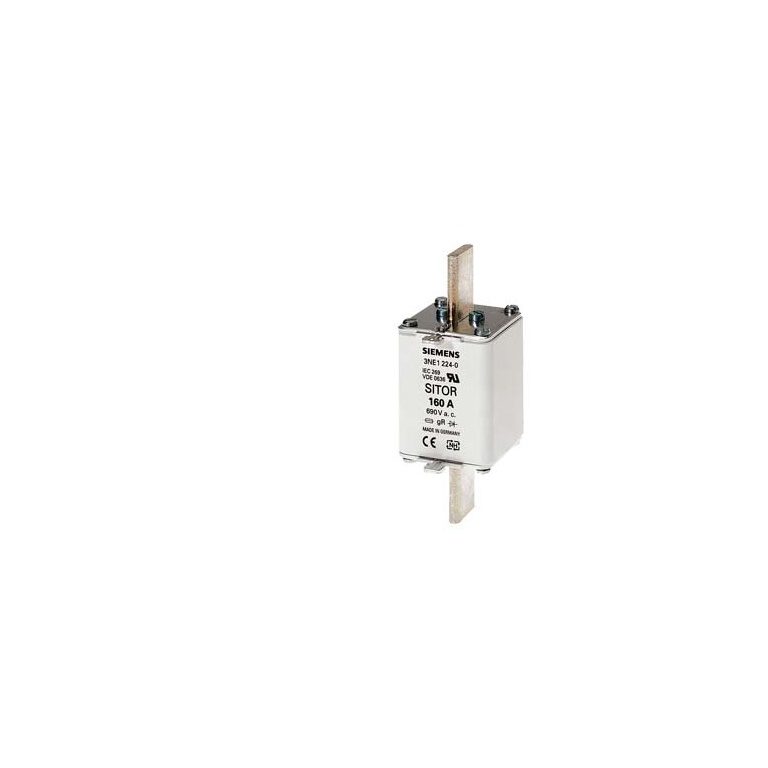3NE12240 SITOR fuse link, with blade contacts, NH1, In 160 A, AC 690 V, DC 250 V, front indicator Siemens p nse0 xx 00545i