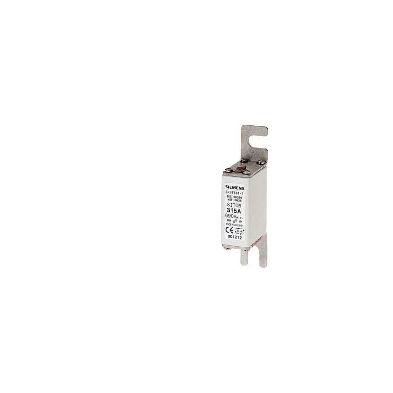 3NE87221 SITOR fuse link, with Bolt-on links, NH000, In 125 A, AC 690 V, DC 440 V, front indicator Siemens p nse0 xx 00560i