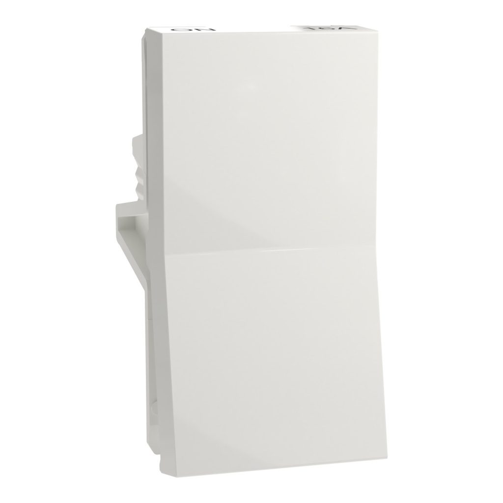 UNS161SW1M WE Switch, Unica Pure, 1-pole 1-way, 16AX, 1 module, pillar terminals, white Schneider Electric uns161sw1m we iop