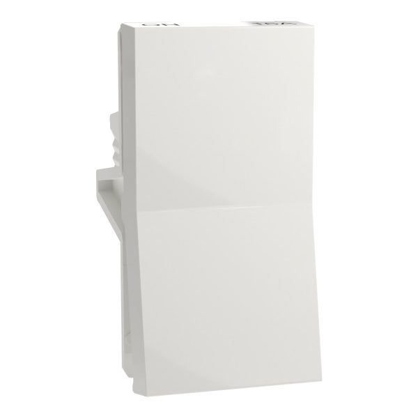 UNS161SW1M WE Switch, Unica Pure, 1-pole 1-way, 16AX, 1 module, pillar terminals, white Schneider Electric uns161sw1m we iop