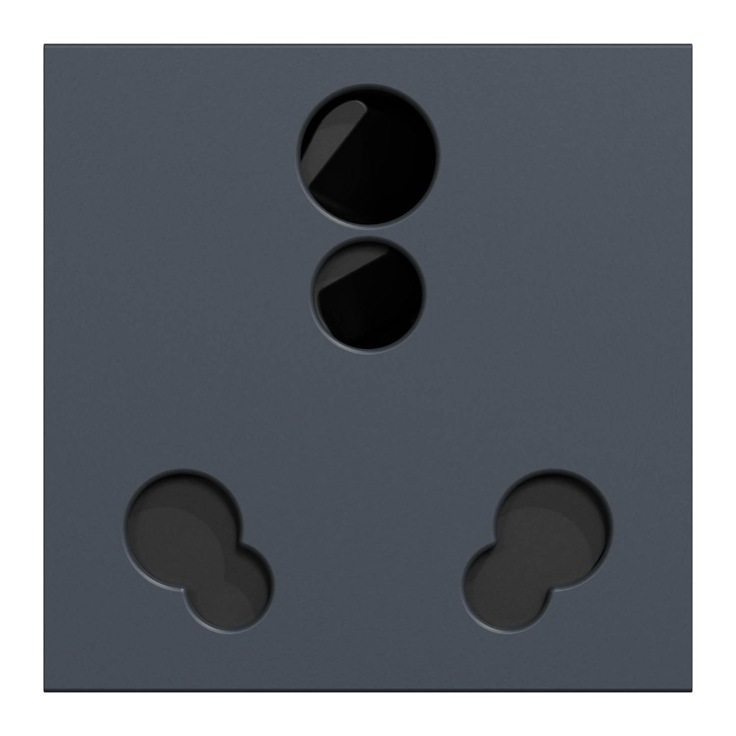 UNS616SK2M_GY_IOP-face_WD19_1500x1500 UNS616SK2M GY Double socket-outlet, Unica Pure, 2P E, 6 16A, 2 modules, grey Schneider Electric uns616sk2m gy iop face wd19 1