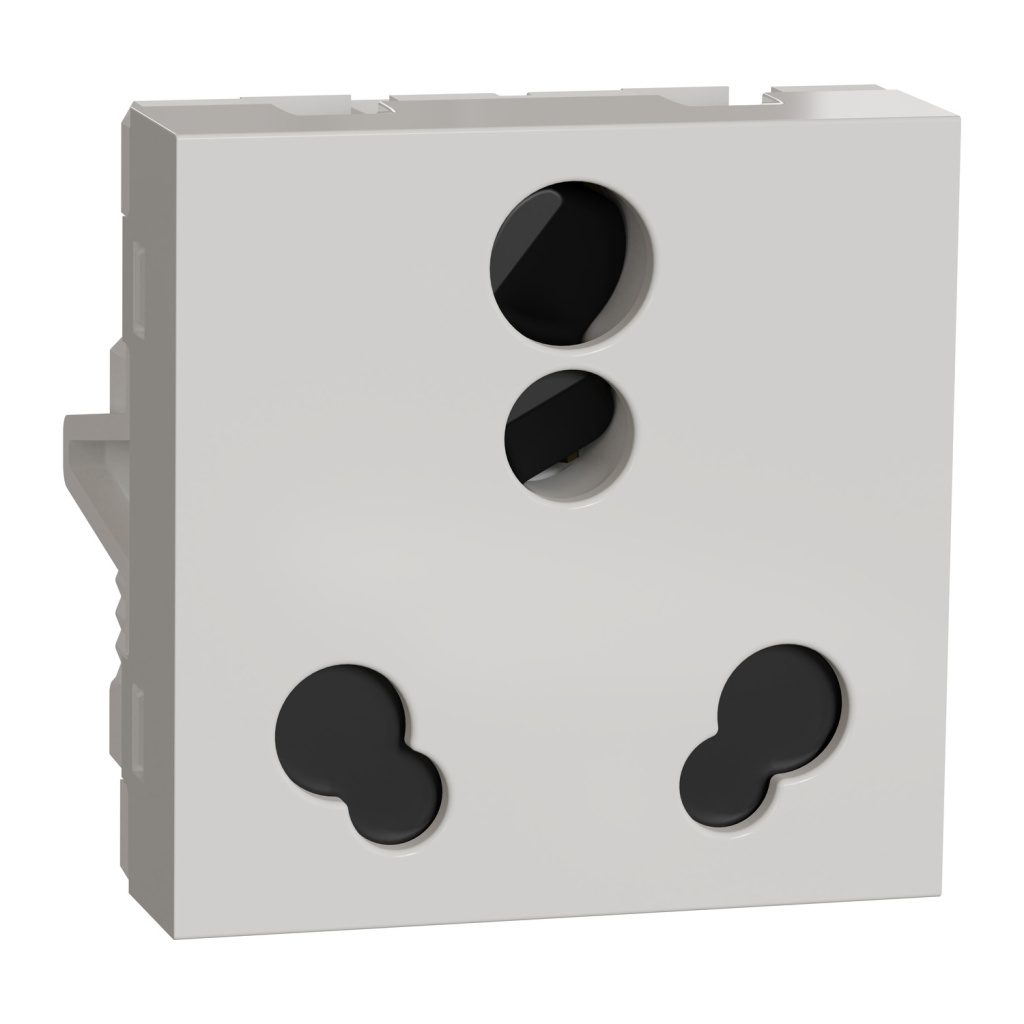 UNS616SK2M WE Double socket-outlet, Unica Pure, 2P E, 6 16A, 2 modules, polar white Schneider Electric uns616sk2m we iop def