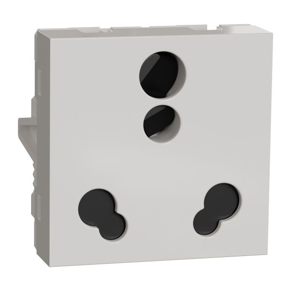 UNS616SK2M WE Double socket-outlet, Unica Pure, 2P E, 6 16A, 2 modules, polar white Schneider Electric uns616sk2m we iop def