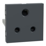 UNS6SK3P2MNS GY Socket-outlet, Unica Pure, mechanism, 2P E, 6A, with shutter grey Schneider Electric uns6sk3p2mns gy iop def