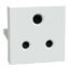 UNS6SK3P2MNS WE Socket-outlet, Unica Pure, mechanism, 2P E, 6A, with shutter polar white Schneider Electric uns6sk3p2mns we i