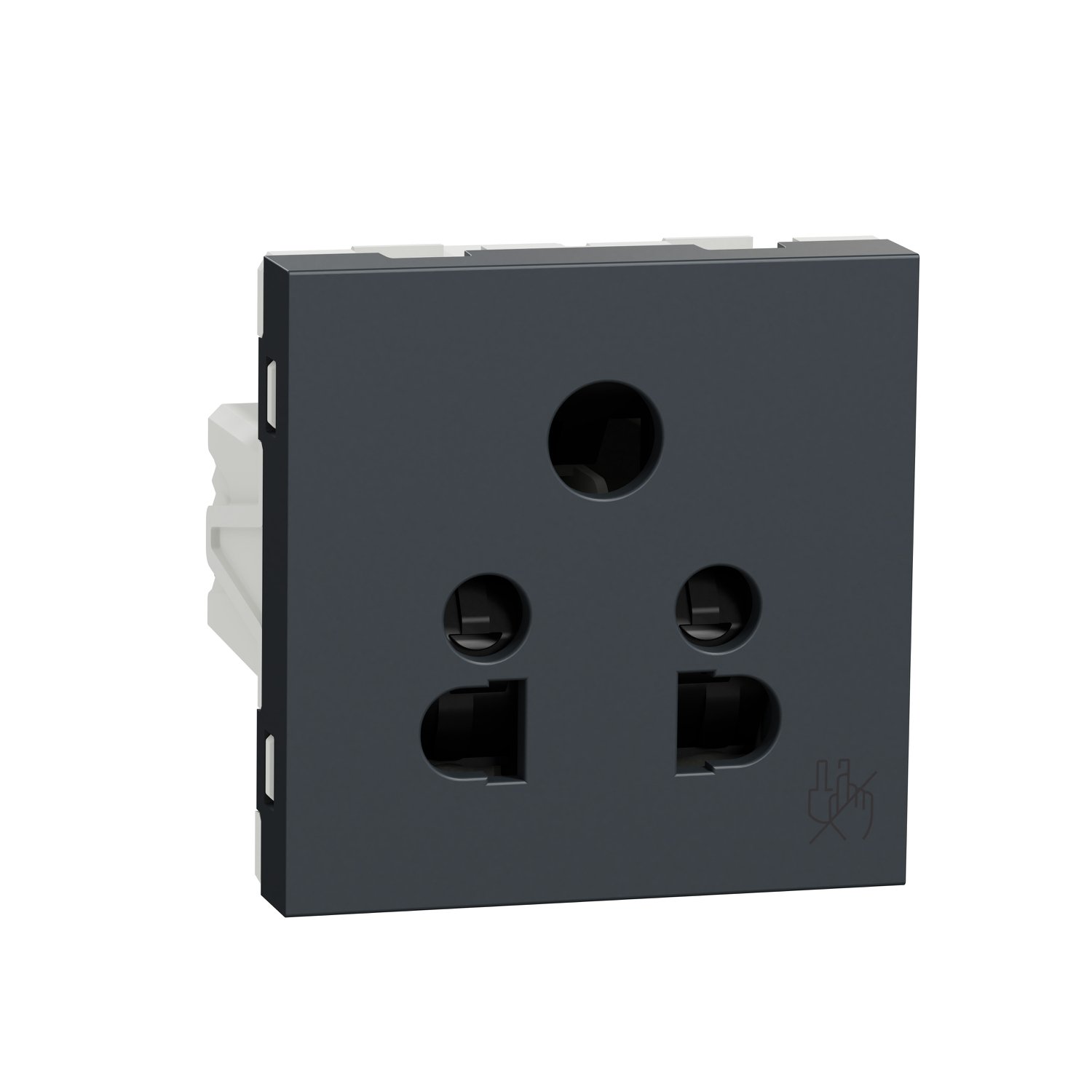 UNS6SK5P2M_GY_def_WD19_1500x1500 UNS6SK5P2M GY Double socket-outlet, Unica Pure, 2P and 2P E, 6A, 2 modules, grey Schneider Electric uns6sk5p2m gy def wd19 15