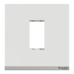 UNSCP1M WE Cover Frame, Unica Pure, with fixing frame, 1 gang, 1 module, polar white Schneider Electric unscp1m we iop face w