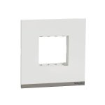 UNSCP2M WE Cover Frame, Unica Pure, with fixing frame, 1 gang, 2 modules, polar white Schneider Electric unscp2m we iop def w