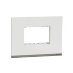 UNSCP3M WE Cover Frame, Unica Pure, with fixing frame, 1 gang, 3 modules, polar white Schneider Electric unscp3m we iop def w