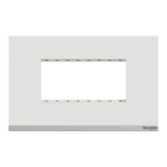 UNSCP4M WE Cover Frame, Unica Pure, with fixing frame, 1 gang, 4 modules, polar white Schneider Electric unscp4m we iop face