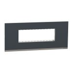 UNSCP6M GY Cover Frame, Unica Pure, with fixing frame, 1 gang, 6 modules, volcanic grey Schneider Electric unscp6m gy iop def