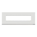 UNSCP9M WE Cover Frame, Unica Pure, with fixing frame, 1 gang, 9 modules, polar white Schneider Electric unscp9m we iop face