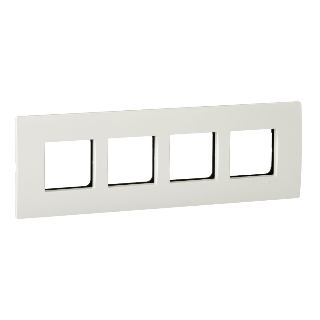 X0708 Opale cover frame with fixing frame 8 modules white Schneider Electric x0708 iop def wd 1500x1500
