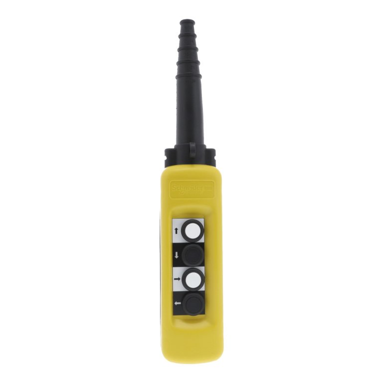 XACA471 Pendant control station, plastic, yellow, 4 push buttons Schneider Electric xaca471 front 1500x1500