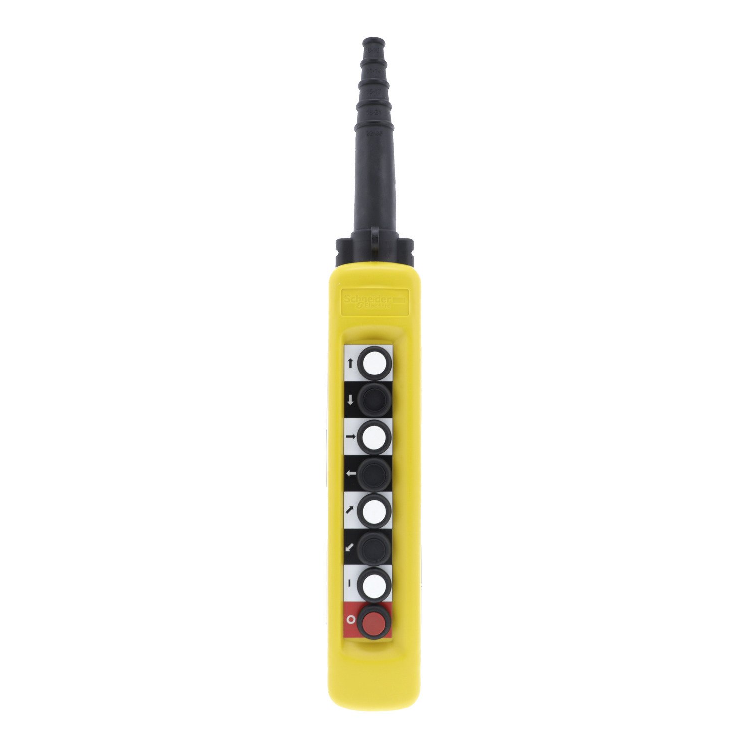 XACA871_front_1500x1500 XACA871 Pendant control station, plastic, yellow, 8 push buttons Schneider Electric xaca871 front 1500x1500