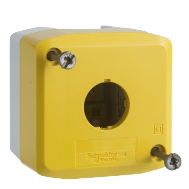 XALD-K_660_CPODA2016031_web XALK01 Empty enclosure, plastic, yellow lid for push button Ø22, 1 cut-out Schneider Electric xald k 660 cpoda2016031 web