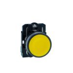 XB5AA51N Push button, Harmony XB5N XB7N, plastic, flush, yellow, 22mm, spring return, unmarked, 1 NO Schneider Electric xb5aa